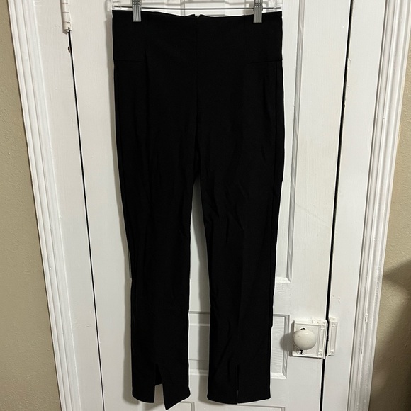 Athleta Black Front Slit Pants Black Size 6 E - Picture 1 of 7